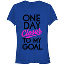 Junior's CHIN UP One Day Closer to My Goal T-Shirt