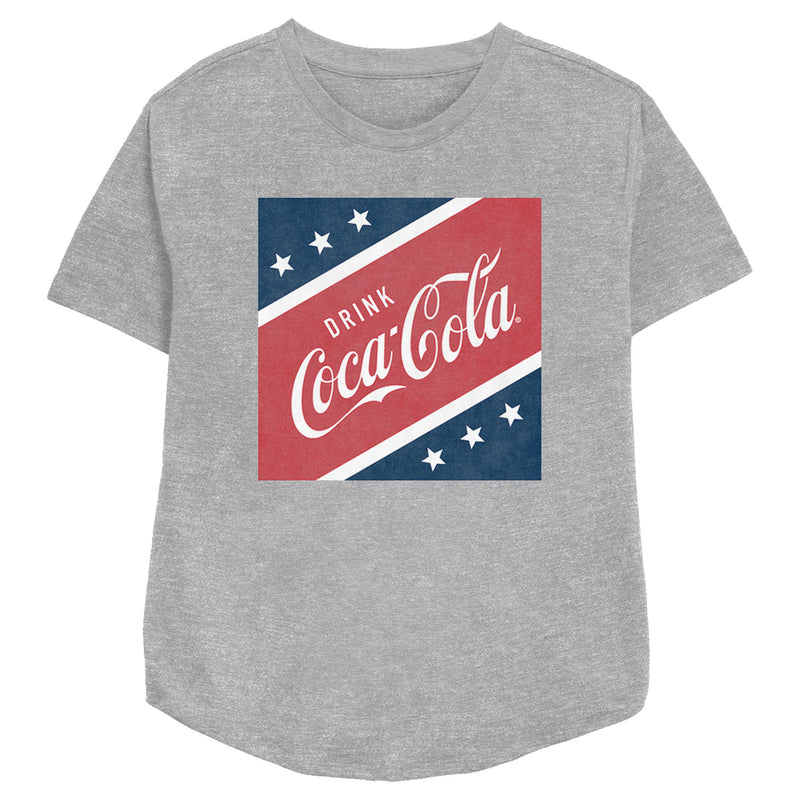 Women's Coca Cola USA Square Logo T-Shirt