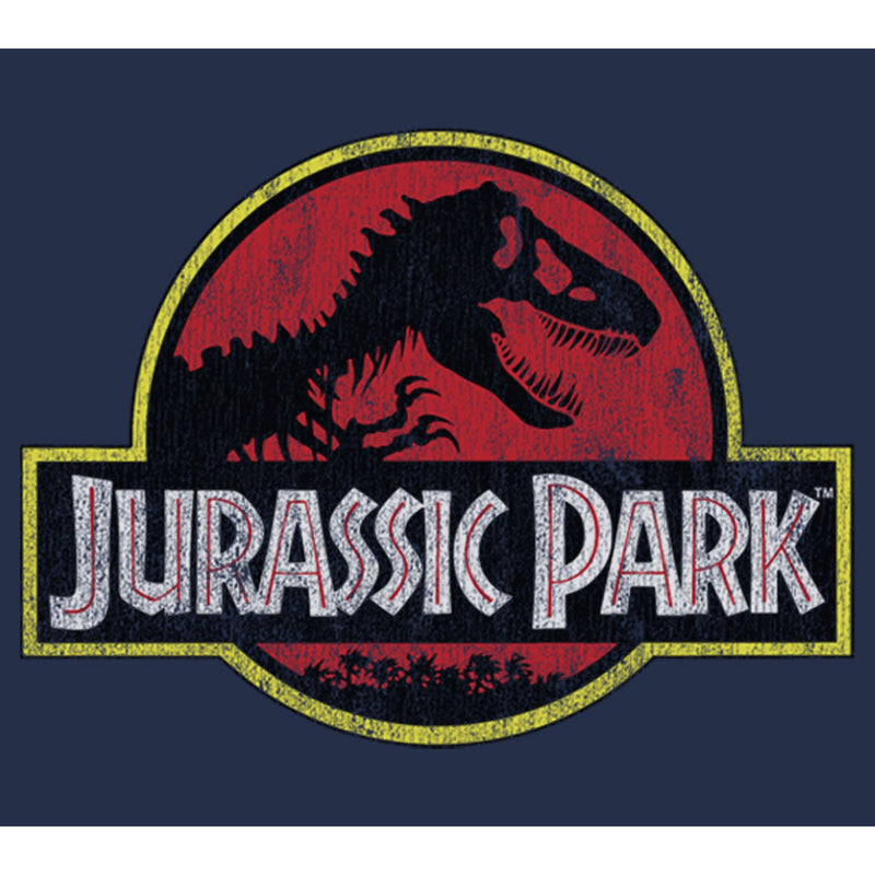 Men's Jurassic Park Distressed T-Rex Logo T-Shirt