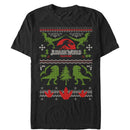 Men's Jurassic World Ugly Christmas Print T-Shirt