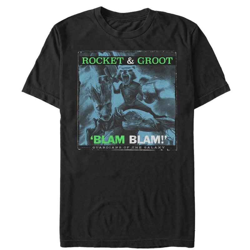 Men's Marvel Guardians of the Galaxy Rocket and Groot Blam T-Shirt