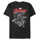 Men's Marvel Avengers Attack Grayscale T-Shirt