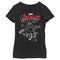 Girl's Marvel Avengers Attack Grayscale T-Shirt