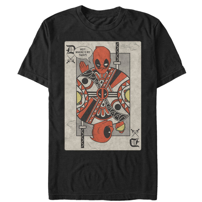 Men's Marvel Deadpool Playing Card T-Shirt