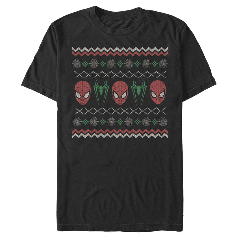 Men's Marvel Spider-Man Ugly Sweater Pattern T-Shirt