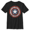 Boy's Marvel Captain America Shield Comic Print T-Shirt