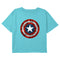 Girl's Marvel Captain America Comic Print Shield T-Shirt