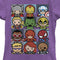 Girl's Marvel Kawaii Cute Cartoon Hero Squares T-Shirt