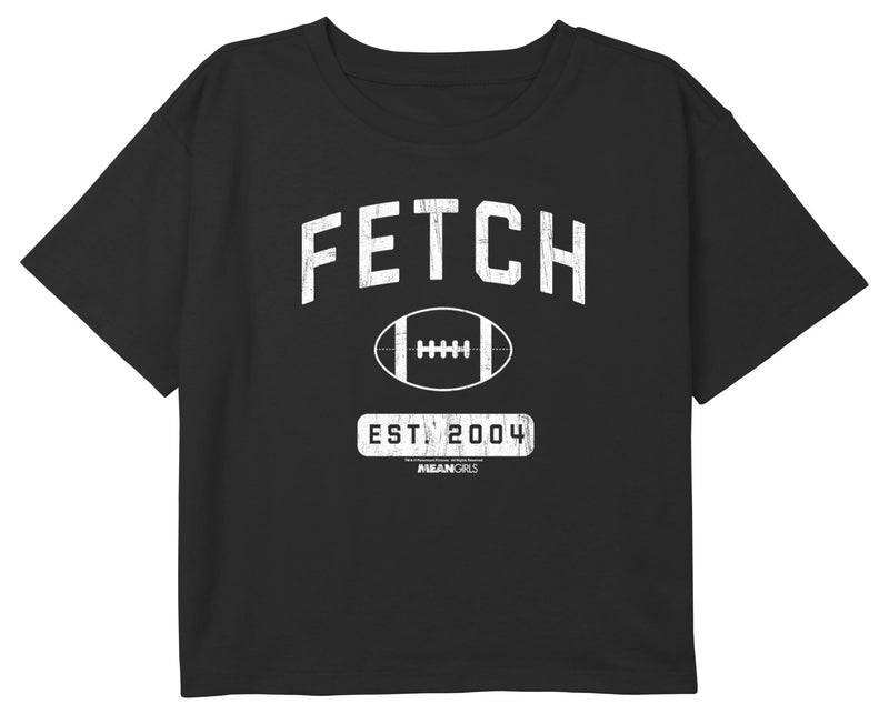 Girl's Mean Girls Distressed Fetch Football T-Shirt
