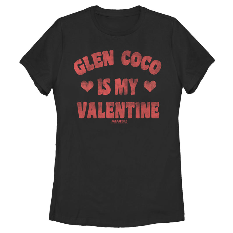 Women's Mean Girls Distressed Glen Coco Is My Valentine T-Shirt