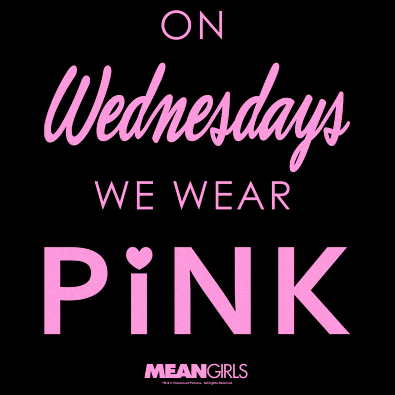 Junior's Mean Girls On Wednesdays We Wear Pink Official Logo Sweatshirt