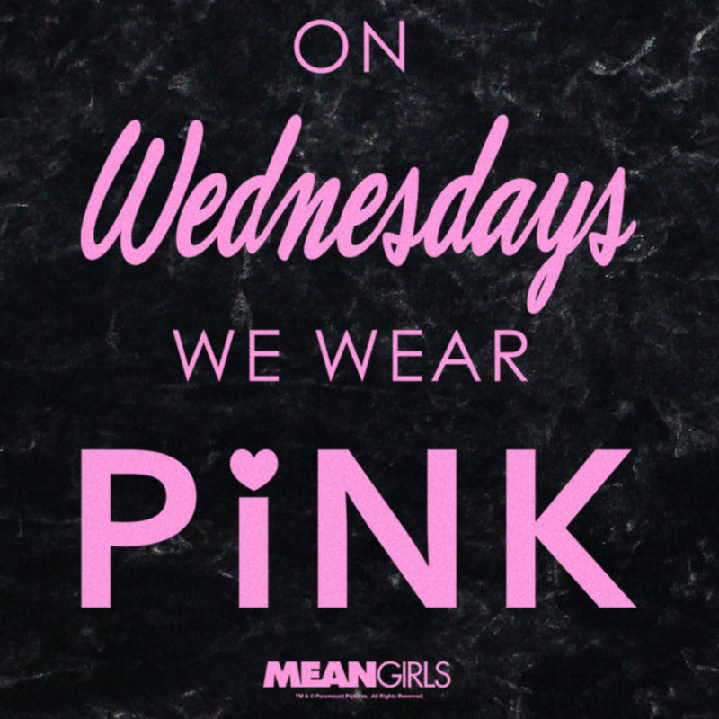 Junior's Mean Girls On Wednesdays We Wear Pink Logo T-Shirt