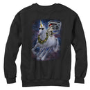 Women's Lost Gods Ugly Christmas Cat Unicorn Space Song Sweatshirt