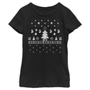 Girl's Nintendo Super Mario Ugly Christmas Tree T-Shirt