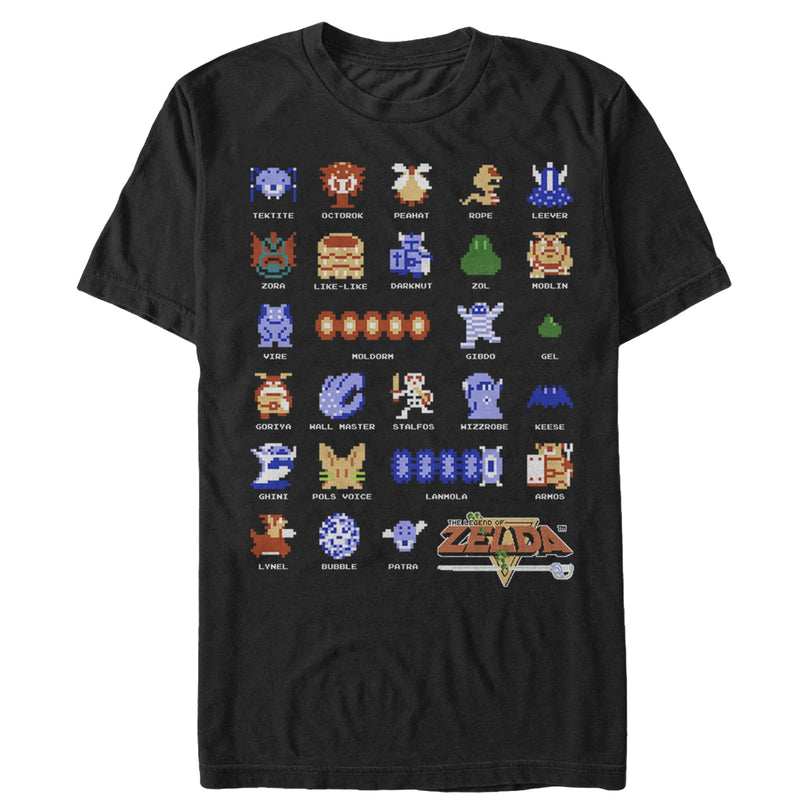 Men's Nintendo Pixelated Legend of Zelda Enemies T-Shirt