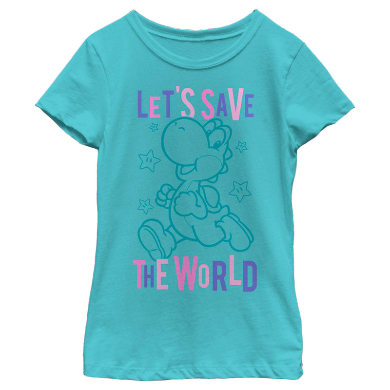 Girl's Nintendo Yoshi Let's Save the World T-Shirt