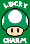 Men's Nintendo Super Mario St. Patrick's Day Extra Life Mushroom Lucky Charm T-Shirt