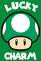 Men's Nintendo Super Mario St. Patrick's Day Extra Life Mushroom Lucky Charm T-Shirt