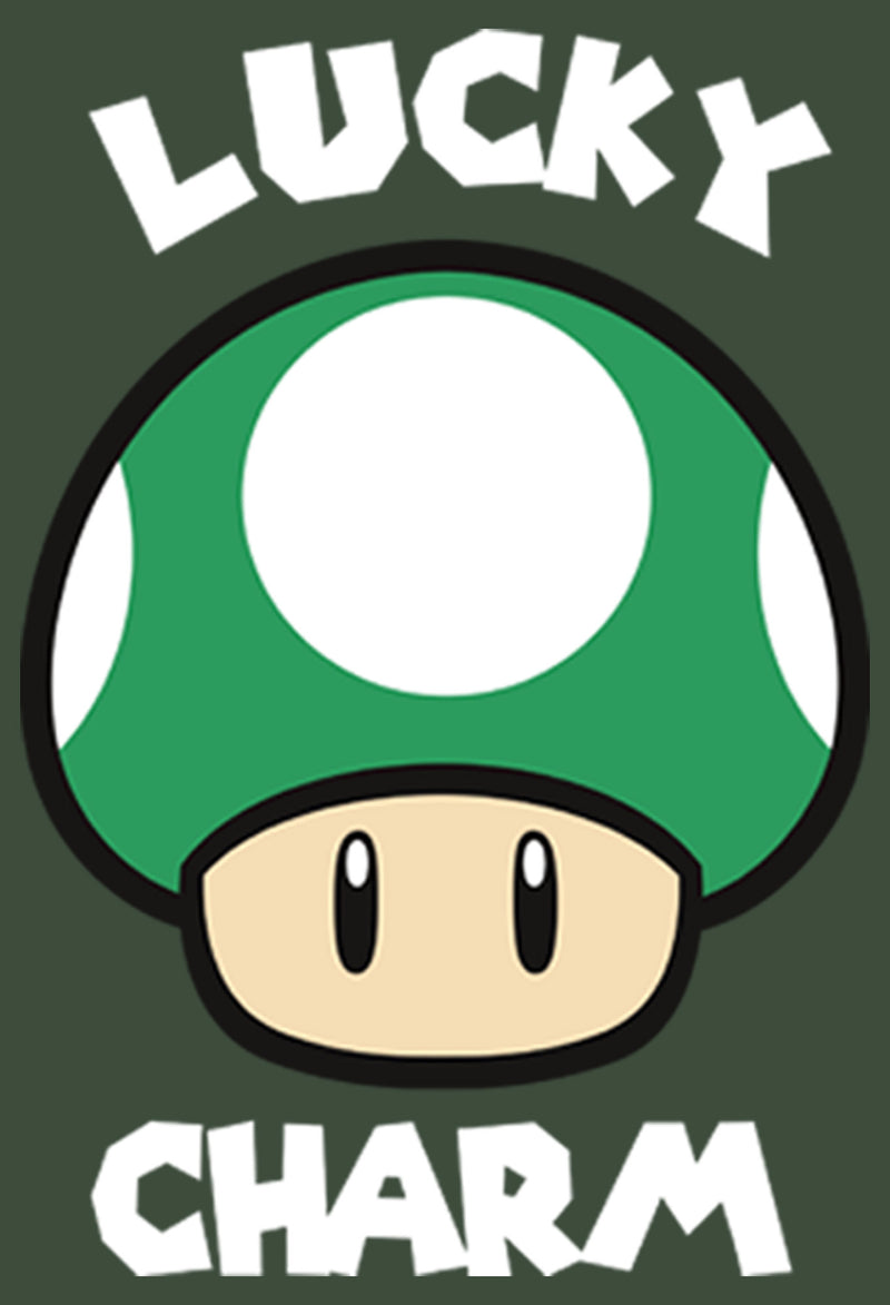 Junior's Nintendo Super Mario St. Patrick's Day Extra Life Mushroom Lucky Charm Festival Muscle Tee