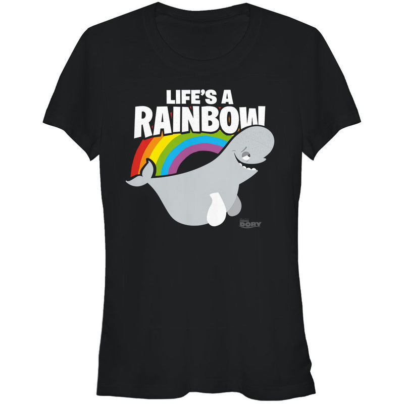 Junior's Finding Dory Bailey Life is a Rainbow T-Shirt