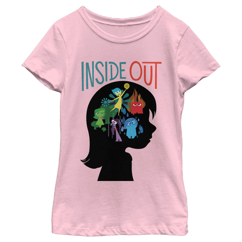 Girl's Inside Out Riley Head Emotions Silhouette T-Shirt