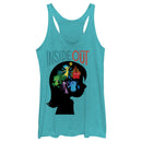 Women's Inside Out Riley Head Emotions Silhouette Racerback Tank Top