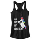 Junior's Inside Out An Ocean of Emotion Unicorn Racerback Tank Top