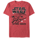 Men's Star Wars The Force Awakens Millennium Falcon Outline T-Shirt