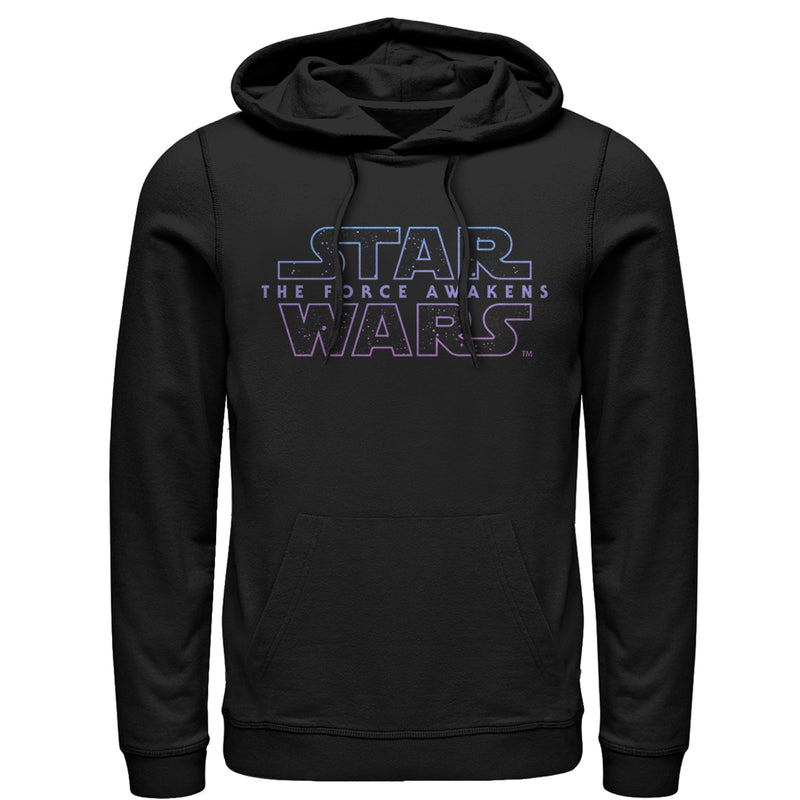 Men's Star Wars The Force Awakens Starry Logo Pull Over Hoodie