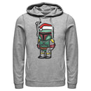 Men's Star Wars Boba Fett Santa Hat Cartoon Pull Over Hoodie