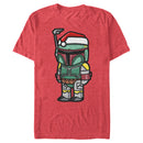 Men's Star Wars Boba Fett Santa Hat Cartoon T-Shirt