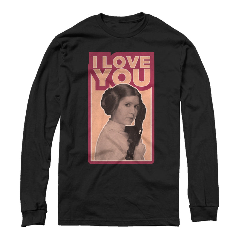 Men's Star Wars Princess Leia Quote I Love You Long Sleeve Shirt