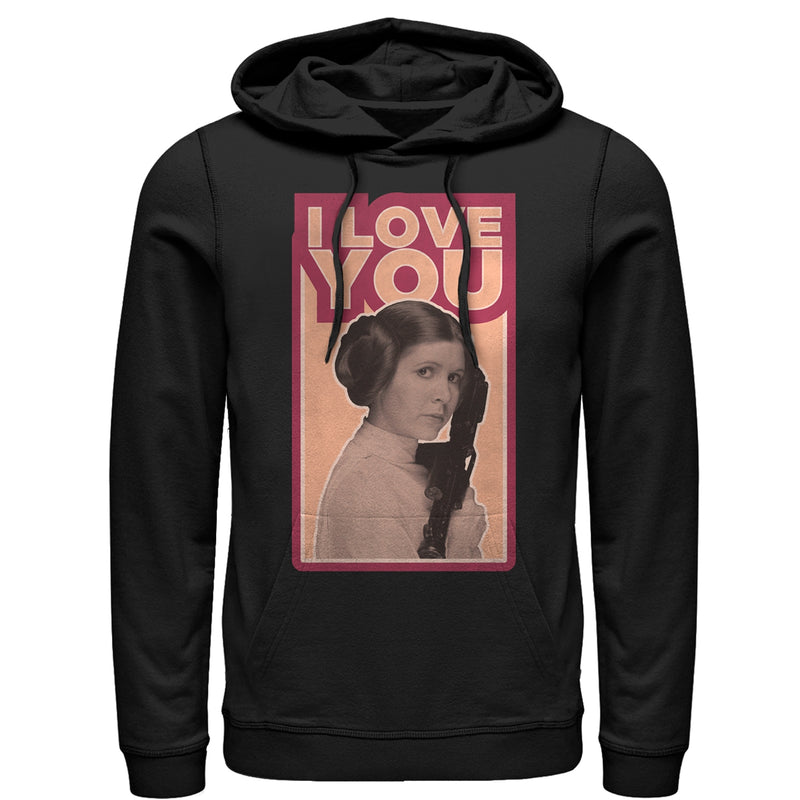 Men's Star Wars Princess Leia Quote I Love You Pull Over Hoodie