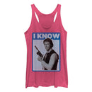 Women's Star Wars Han Solo Quote I Know Racerback Tank Top
