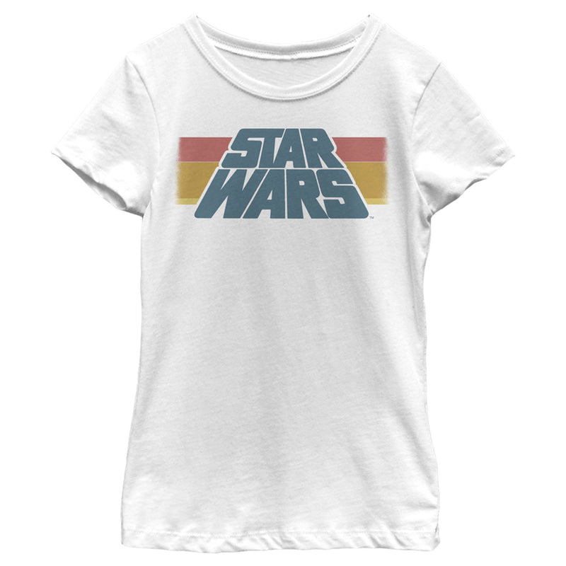 Girl's Star Wars Horizontal Stripe Logo T-Shirt