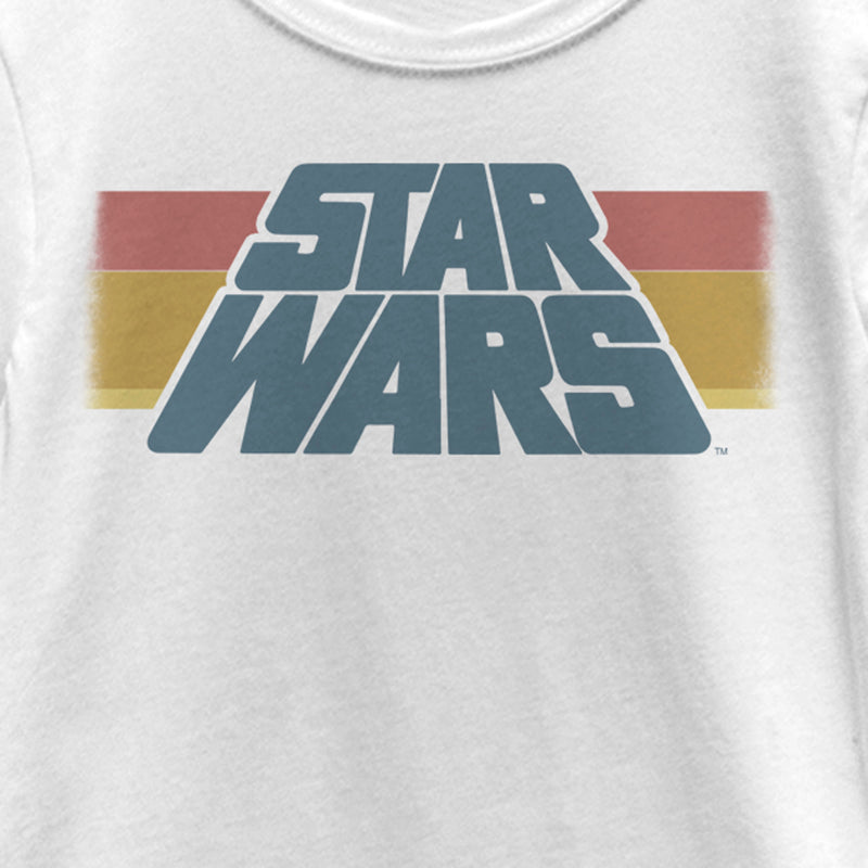 Girl's Star Wars Horizontal Stripe Logo T-Shirt