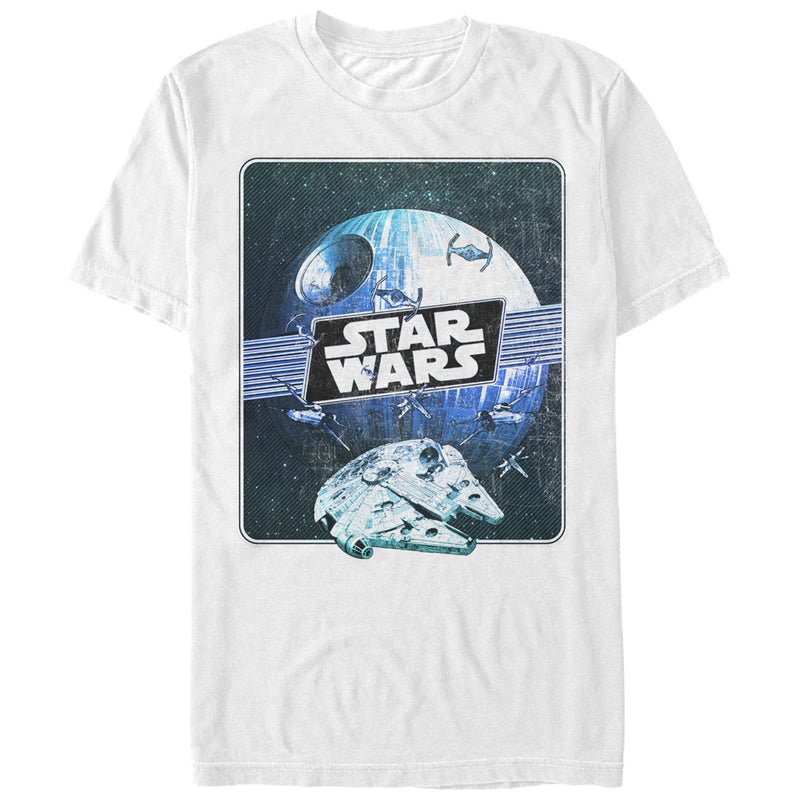 Men's Star Wars Death Star and Millennium Falcon T-Shirt