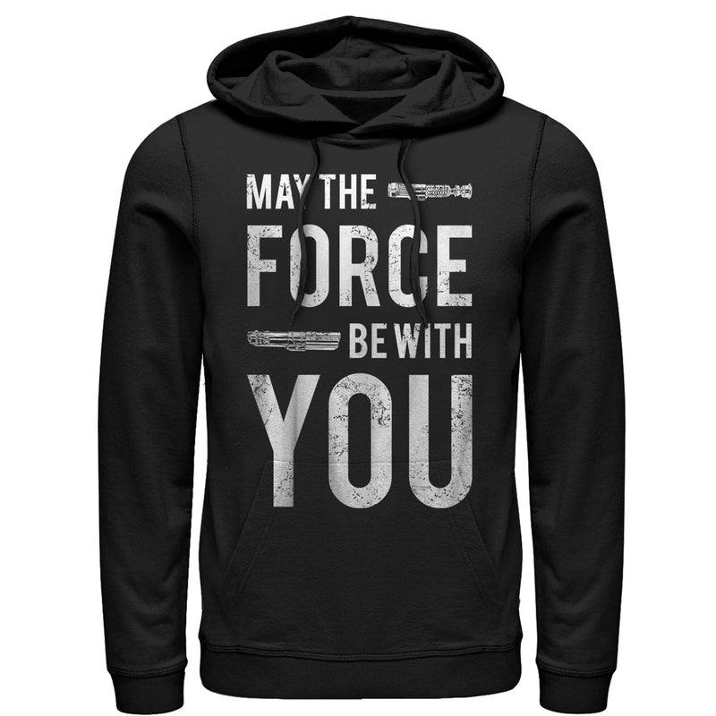 Men's Star Wars May the Force Be With You Lightsaber Pull Over Hoodie