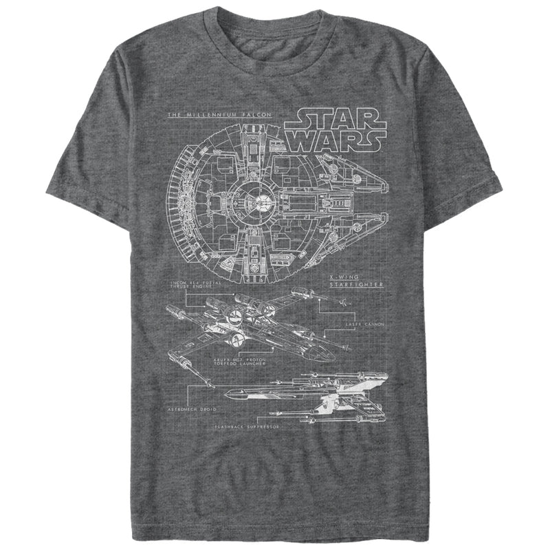 Men's Star Wars Millennium Falcon X-Wing T-Shirt