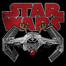 Men's Star Wars: A New Hope TIE Fighter Christmas Reindeer Pull Over Hoodie