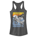 Junior's Lost Gods Distressed Horse Landscape Racerback Tank Top