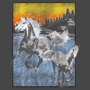 Junior's Lost Gods Distressed Horse Landscape Racerback Tank Top