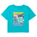 Girl's Lost Gods Distressed Horse Sunset Landscape T-Shirt