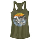 Junior's Lost Gods Distressed Circle Horse Landscape Racerback Tank Top