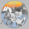 Girl's Lost Gods Distressed Circle Horse Landscape T-Shirt