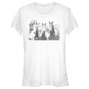 Junior's Lost Gods Black and White Horses T-Shirt