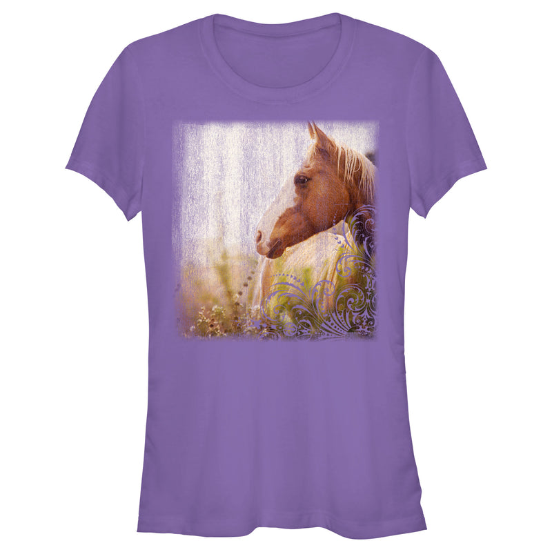 Junior's Lost Gods Horse in Pasture T-Shirt