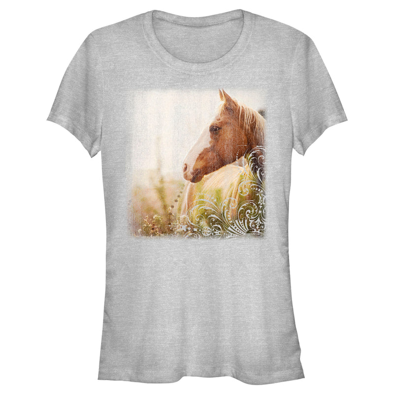 Junior's Lost Gods Horse in Pasture T-Shirt