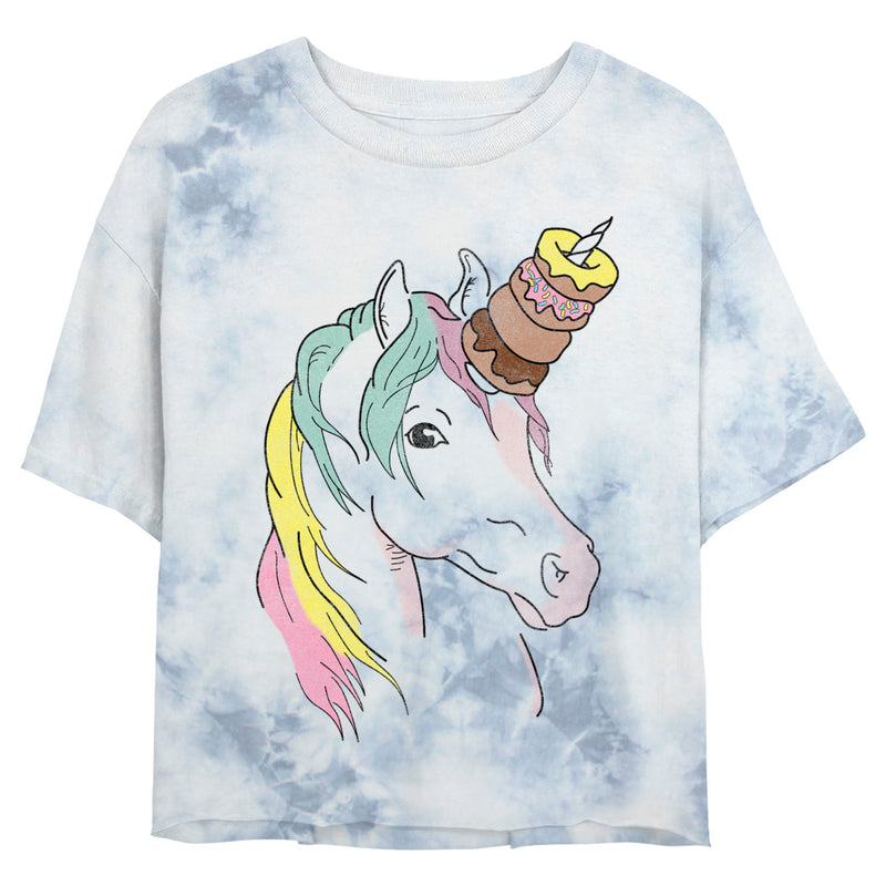 Junior's Lost Gods Unicorn Rainbow Doughnuts T-Shirt