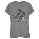 Junior's Lost Gods Distressed Rainbow Horse T-Shirt